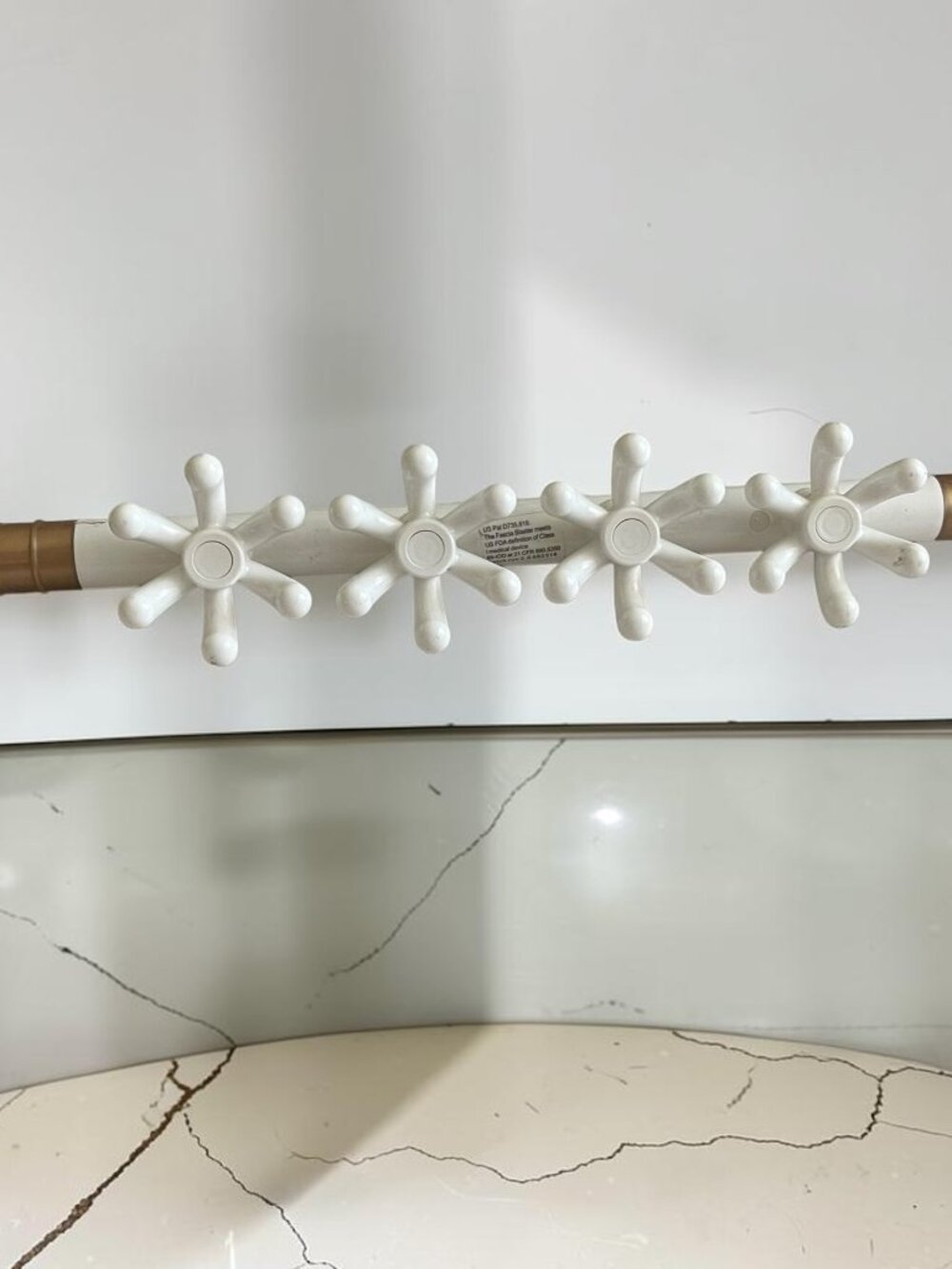Ashley Black Original FasciaBlaster Full Body Fascia Massage Tool White Gold - Picture 2 of 4